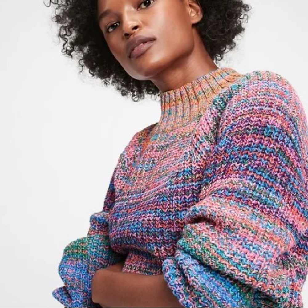 GAP Multicolor Cowl Neck Sweater